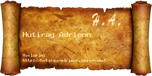 Hutiray Adrienn névjegykártya